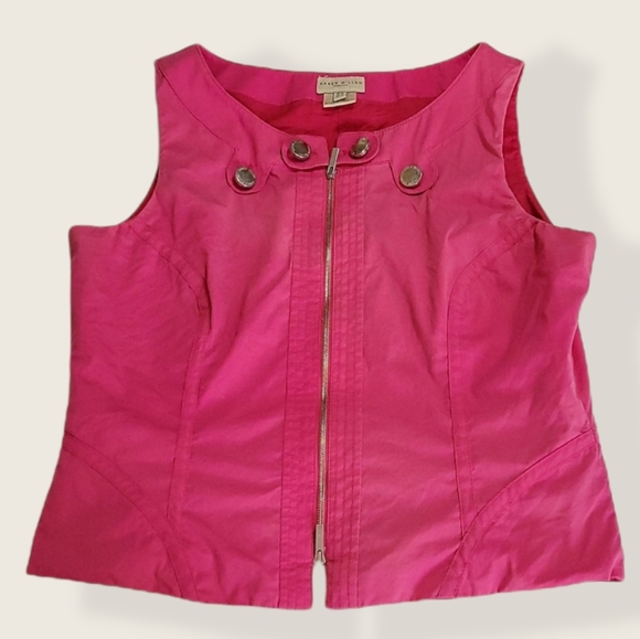 Karen Millen Zip Up Pink Sleeveless Top - Picture 11 of 14